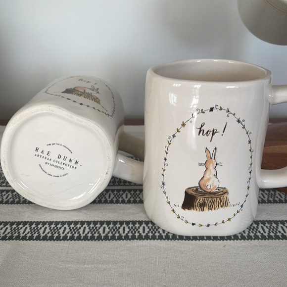 RAE DUNN Set of Hop! Bunny Mugs 🐰 - Picture 3 of 3